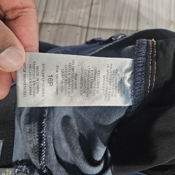 Wit & Wisdom Jeans Womens 16 Petite Blue Bootcut Stretch Mid Rise Denim Pants - Picture 7 of 8